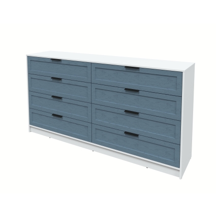 Kомод Тренд КТ-К197 (Белый ЛДСП/ Дуб лазурный ЛМДФ) Ш1965 В1020 Г451